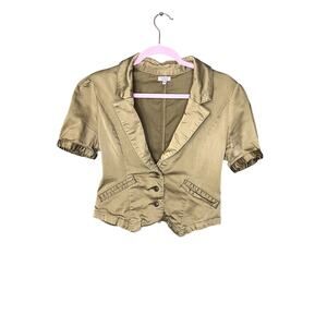 Vintage Sashimi Cropped Fitted Blazer Women's Sz Med Y2K MTV Hilary Duff Preppy